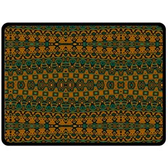 Boho Rustic Green Fleece Blanket (large)  by SpinnyChairDesigns