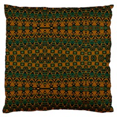 Boho Rustic Green Large Cushion Case (one Side) by SpinnyChairDesigns