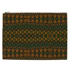 Boho Rustic Green Cosmetic Bag (xxl) by SpinnyChairDesigns