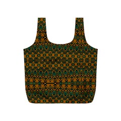 Boho Rustic Green Full Print Recycle Bag (s) by SpinnyChairDesigns