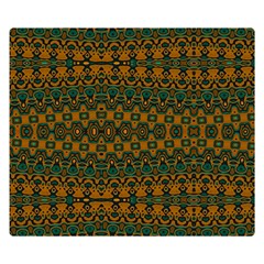 Boho Rustic Green Double Sided Flano Blanket (small)  by SpinnyChairDesigns