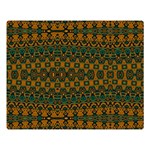 Boho Rustic Green Double Sided Flano Blanket (Large)  80 x60  Blanket Front