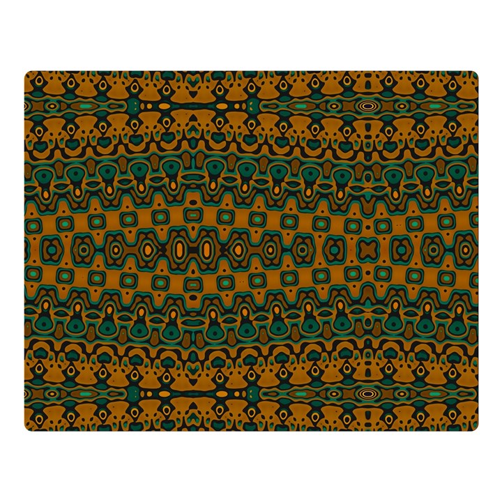 Boho Rustic Green Double Sided Flano Blanket (Large) 