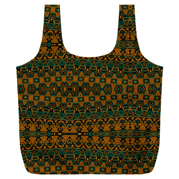 Boho Rustic Green Full Print Recycle Bag (XXL)