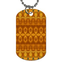 Boho Honey Gold Dog Tag (one Side) by SpinnyChairDesigns