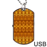 Boho Honey Gold Dog Tag USB Flash (One Side) Front