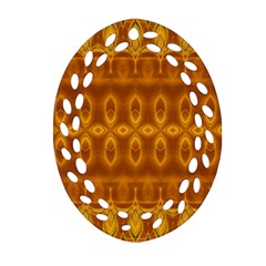 Boho Honey Gold Ornament (oval Filigree) by SpinnyChairDesigns