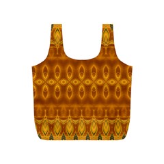 Boho Honey Gold Full Print Recycle Bag (s) by SpinnyChairDesigns