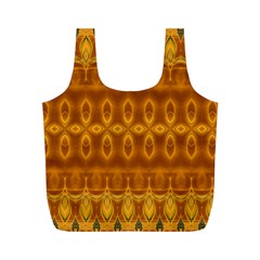 Boho Honey Gold Full Print Recycle Bag (m) by SpinnyChairDesigns