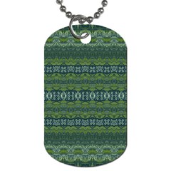 Boho Forest Green  Dog Tag (one Side) by SpinnyChairDesigns