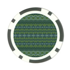 Boho Forest Green  Poker Chip Card Guard (10 Pack) by SpinnyChairDesigns