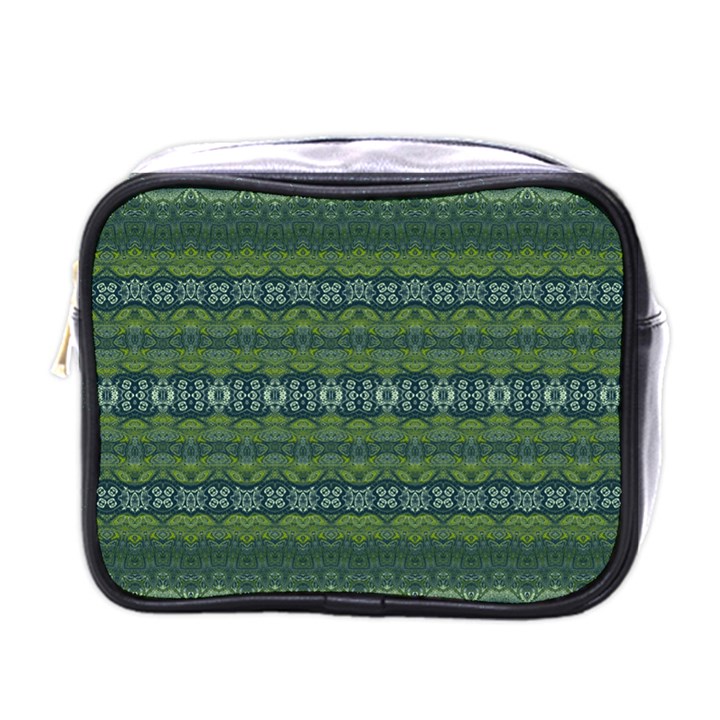 Boho Forest Green  Mini Toiletries Bag (One Side)