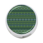 Boho Forest Green  4-Port USB Hub (One Side) Front