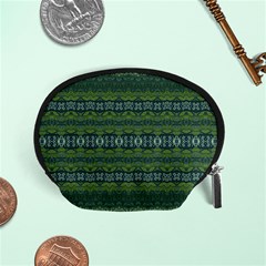 Boho Forest Green  Accessory Pouch (small) by SpinnyChairDesigns