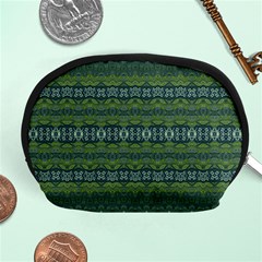 Boho Forest Green  Accessory Pouch (medium) by SpinnyChairDesigns