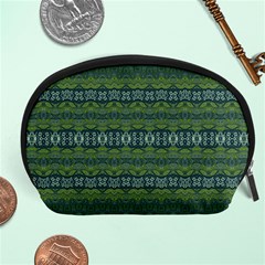 Boho Forest Green  Accessory Pouch (large) by SpinnyChairDesigns