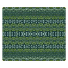 Boho Forest Green  Double Sided Flano Blanket (small)  by SpinnyChairDesigns