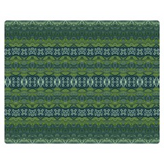 Boho Forest Green  Double Sided Flano Blanket (medium)  by SpinnyChairDesigns