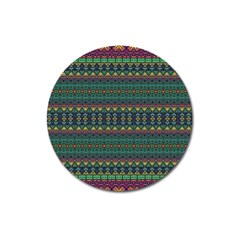 Boho Summer Green Magnet 3  (round) by SpinnyChairDesigns