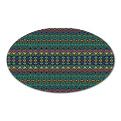 Boho Summer Green Oval Magnet by SpinnyChairDesigns