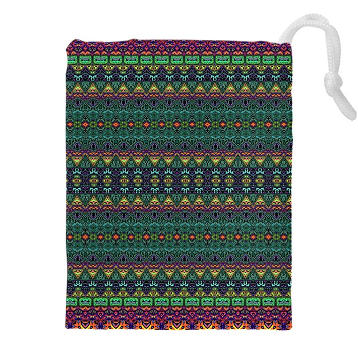 Boho Summer Green Drawstring Pouch (5XL)