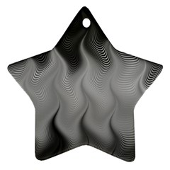 Abstract Black Grey Ornament (star) by SpinnyChairDesigns