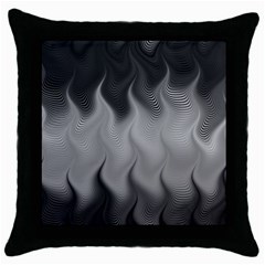 Abstract Black Grey Throw Pillow Case (black) by SpinnyChairDesigns