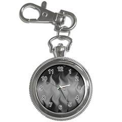 Abstract Black Grey Key Chain Watches by SpinnyChairDesigns