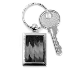 Abstract Black Grey Key Chain (rectangle) by SpinnyChairDesigns