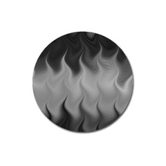 Abstract Black Grey Magnet 3  (round) by SpinnyChairDesigns