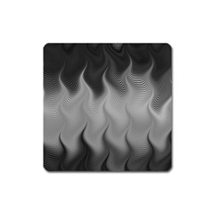 Abstract Black Grey Square Magnet by SpinnyChairDesigns