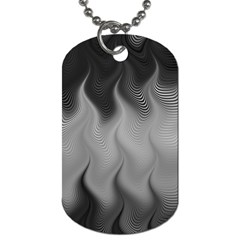 Abstract Black Grey Dog Tag (two Sides) by SpinnyChairDesigns