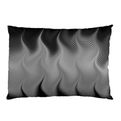 Abstract Black Grey Pillow Case by SpinnyChairDesigns