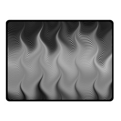 Abstract Black Grey Double Sided Fleece Blanket (small)  by SpinnyChairDesigns