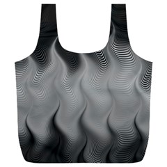 Abstract Black Grey Full Print Recycle Bag (xxxl) by SpinnyChairDesigns