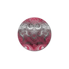 Black Pink Spirals And Swirls Golf Ball Marker (10 Pack) by SpinnyChairDesigns