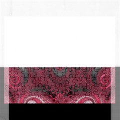 Black Pink Spirals And Swirls Rectangular Jigsaw Puzzl by SpinnyChairDesigns