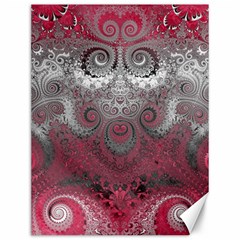 Black Pink Spirals And Swirls Canvas 12  X 16  by SpinnyChairDesigns