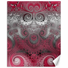 Black Pink Spirals And Swirls Canvas 16  X 20  by SpinnyChairDesigns