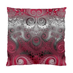 Black Pink Spirals And Swirls Standard Cushion Case (two Sides) by SpinnyChairDesigns