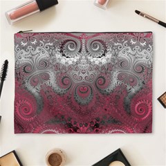 Black Pink Spirals And Swirls Cosmetic Bag (xl) by SpinnyChairDesigns