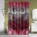 Black Pink Spirals and Swirls Shower Curtain 48  x 72  (Small)  Curtain(48  X 72 ) - 42.18 x64.8  Curtain(48  X 72 )