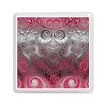 Black Pink Spirals and Swirls Memory Card Reader (Square) Front