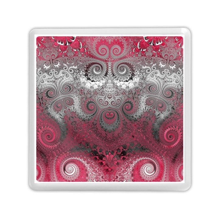 Black Pink Spirals and Swirls Memory Card Reader (Square)