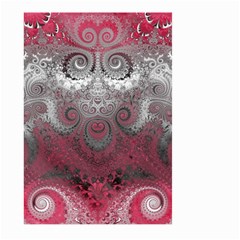 Black Pink Spirals And Swirls Large Garden Flag (two Sides) by SpinnyChairDesigns