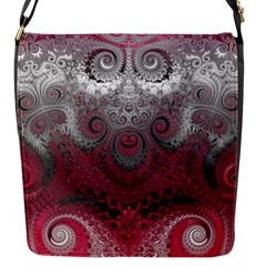 Black Pink Spirals And Swirls Flap Closure Messenger Bag (s) by SpinnyChairDesigns