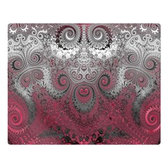 Black Pink Spirals And Swirls Double Sided Flano Blanket (large)  by SpinnyChairDesigns