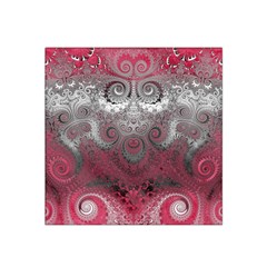 Black Pink Spirals And Swirls Satin Bandana Scarf by SpinnyChairDesigns