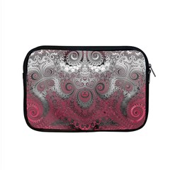 Black Pink Spirals And Swirls Apple Macbook Pro 15  Zipper Case by SpinnyChairDesigns