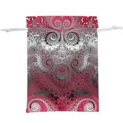 Black Pink Spirals And Swirls  Lightweight Drawstring Pouch (xl) by SpinnyChairDesigns